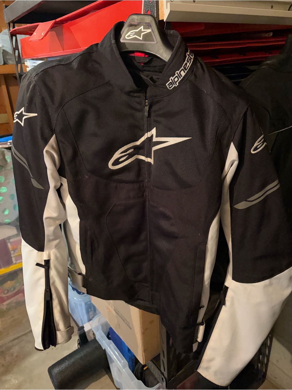 Alpinestars Men’s Black & White Motorcycle Jacket